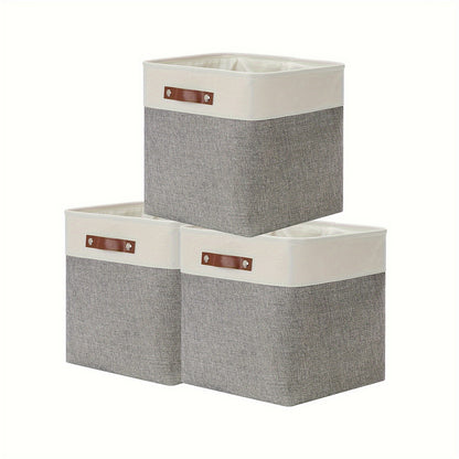 1pc Open Storage Bins Fabric Storage Cubes, 11 Inch Cube Stroage Bins Closet Organizers, Aesthetic Room Decor, Home Decor, Kitchen Accessories, Bathroom Decor, Bedroom Decor