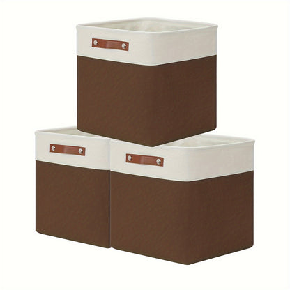 1pc Open Storage Bins Fabric Storage Cubes, 11 Inch Cube Stroage Bins Closet Organizers, Aesthetic Room Decor, Home Decor, Kitchen Accessories, Bathroom Decor, Bedroom Decor