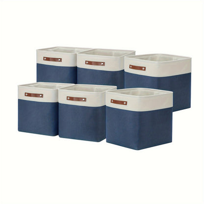 1pc Open Storage Bins Fabric Storage Cubes, 11 Inch Cube Stroage Bins Closet Organizers, Aesthetic Room Decor, Home Decor, Kitchen Accessories, Bathroom Decor, Bedroom Decor