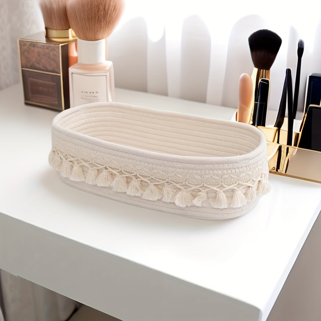 Bohemian Woven Rope Storage Basket | 13\