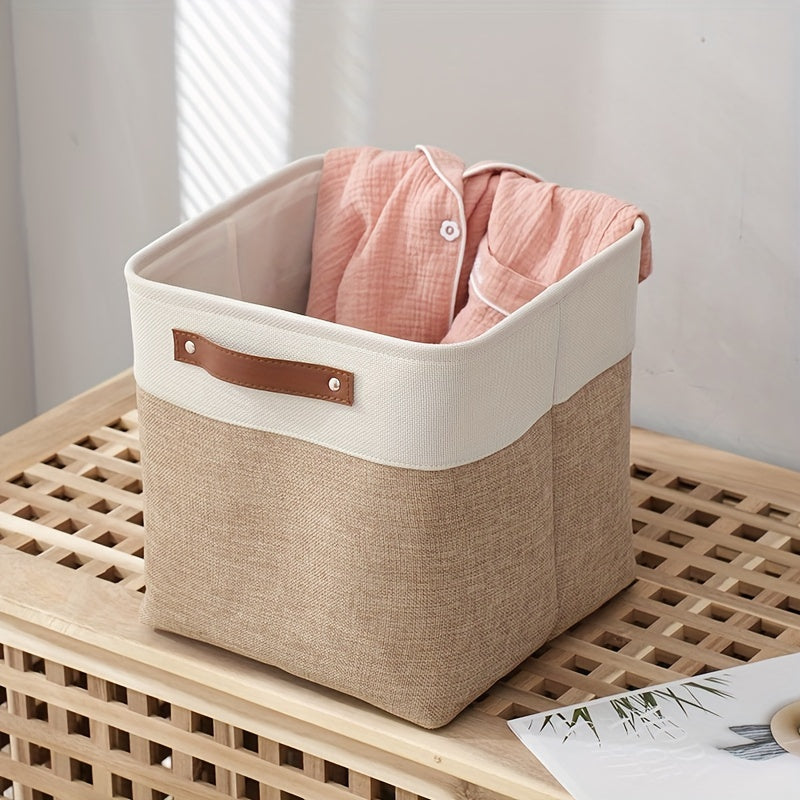 1pc Open Storage Bins Fabric Storage Cubes, 11 Inch Cube Stroage Bins Closet Organizers, Aesthetic Room Decor, Home Decor, Kitchen Accessories, Bathroom Decor, Bedroom Decor