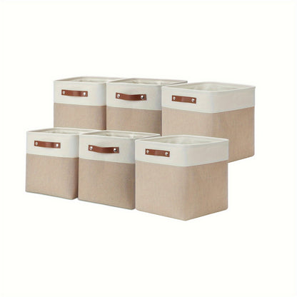 1pc Open Storage Bins Fabric Storage Cubes, 11 Inch Cube Stroage Bins Closet Organizers, Aesthetic Room Decor, Home Decor, Kitchen Accessories, Bathroom Decor, Bedroom Decor