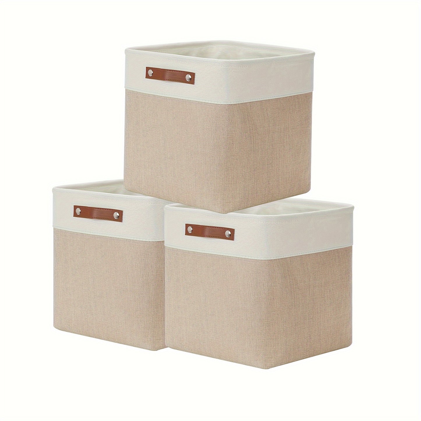 1pc Open Storage Bins Fabric Storage Cubes, 11 Inch Cube Stroage Bins Closet Organizers, Aesthetic Room Decor, Home Decor, Kitchen Accessories, Bathroom Decor, Bedroom Decor