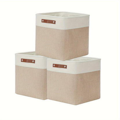 1pc Open Storage Bins Fabric Storage Cubes, 11 Inch Cube Stroage Bins Closet Organizers, Aesthetic Room Decor, Home Decor, Kitchen Accessories, Bathroom Decor, Bedroom Decor