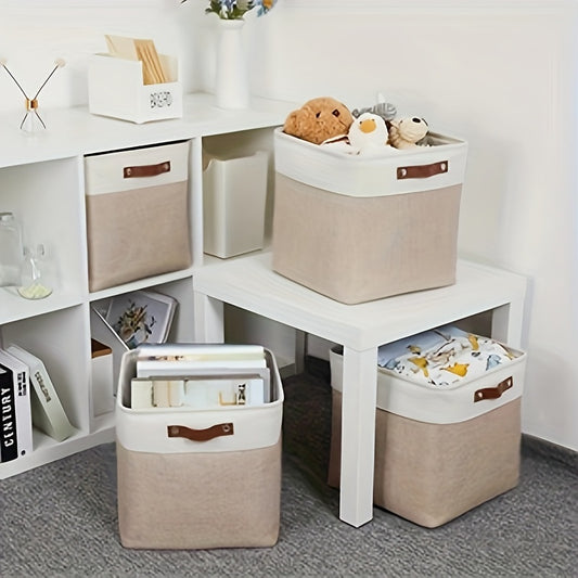 1pc Open Storage Bins Fabric Storage Cubes, 11 Inch Cube Stroage Bins Closet Organizers, Aesthetic Room Decor, Home Decor, Kitchen Accessories, Bathroom Decor, Bedroom Decor