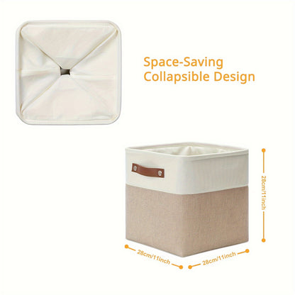 1pc Open Storage Bins Fabric Storage Cubes, 11 Inch Cube Stroage Bins Closet Organizers, Aesthetic Room Decor, Home Decor, Kitchen Accessories, Bathroom Decor, Bedroom Decor