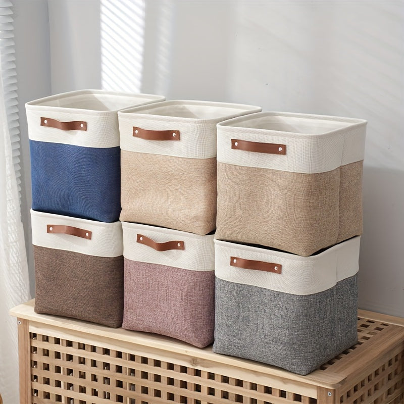 1pc Open Storage Bins Fabric Storage Cubes, 11 Inch Cube Stroage Bins Closet Organizers, Aesthetic Room Decor, Home Decor, Kitchen Accessories, Bathroom Decor, Bedroom Decor