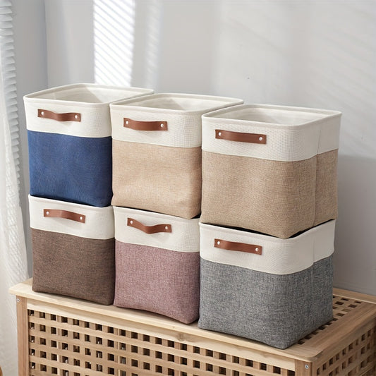 1pc Open Storage Bins Fabric Storage Cubes, 11 Inch Cube Stroage Bins Closet Organizers, Aesthetic Room Decor, Home Decor, Kitchen Accessories, Bathroom Decor, Bedroom Decor